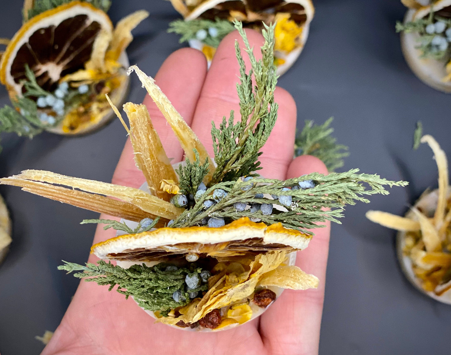 Handmade Fire Starter: Lemon Citrus & Albisa Flower Wedding Favors