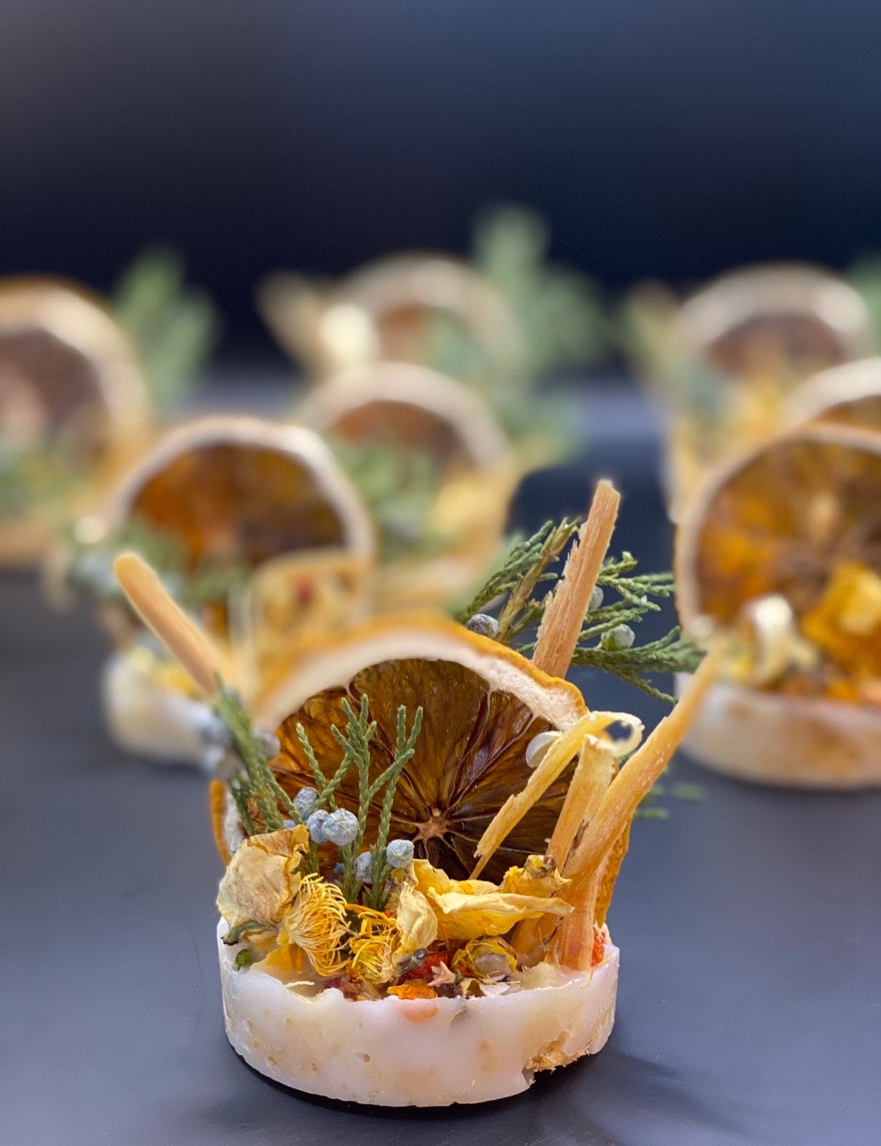 Handmade Fire Starter: Lemon Citrus & Albisa Flower Wedding Favors