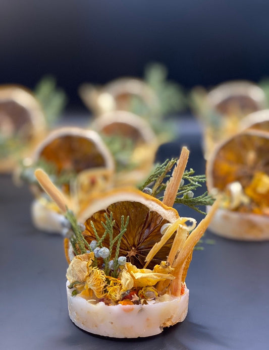 Handmade Fire Starter: Lemon Citrus & Albisa Flower Wedding Favors
